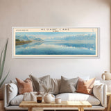 Kluane Keystone LaLoche Kingsmere Framed Canvas Print, Lake House Art, Panoramic Travel Poster, Wall Art, Stunning Lake Painting, Home Decor