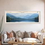 Lake Carmi Vermont Framed Canvas Print, Lake House Decor, Panoramic Wall Art, Travel Poster, Beautiful Lake Painting, Home Decor