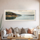 Lake Cumberland Kentucky Framed Canvas Print, Lake House Decor, Panoramic Wall Art, Travel Poster, Scenic Lake Painting, Nature Art