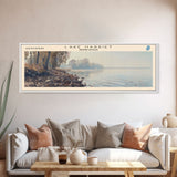 Lake Harriet Minneapolis Framed Canvas Print, Lake House Decor, Panoramic Wall Art, Travel Poster, Scenic Lake Painting, Nature Art