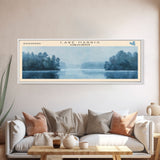 Lake Harris Framed Canvas Print, Lake House Decor, Panoramic Wall Art, Travel Poster, Stunning Lake Painting, Home Art