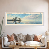 Lake Kissimmee Florida Framed Canvas Print, Lake House Decor, Panoramic Wall Art, Travel Poster, Scenic Lake Painting, Nature Art