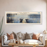 Lake Murray South Carolina Framed Canvas Print, Lake House Decor, Panoramic Wall Art, Travel Poster, Serene Landscape Painting, Bedroom Decor