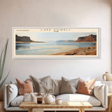 Lake Powell Utah Framed Canvas Print, Lake House Decor, Panoramic Wall Art, Travel Poster, Serene Landscape Painting, Modern Art