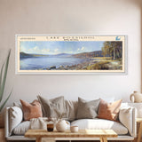 Lake Rossignol Framed Canvas Print, Lake House Decor, Panoramic Wall Art, Travel Poster, Stunning Landscape Painting, Contemporary Art