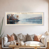 Lake Ontelaunee Pennsylvania Framed Canvas Print, Lake House Decor, Panoramic Wall Art, Travel Poster, Beautiful Landscape Painting, Modern Art