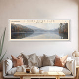 Laurel River Lake Kentucky Framed Canvas Print, Lake House Decor, Panoramic Wall Art, Travel Poster, Scenic Landscape Painting, Living Room Decor