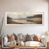 Moser Bay Lake Framed Canvas Print, Lake House Decor, Panoramic Wall Art, Travel Poster, Landscape Painting, Bedroom Decor