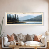 Nunavaugaluk Lake Framed Canvas Print, Lake House Decor, Panoramic Wall Art, Travel Poster, Landscape Painting, Bedroom Decor