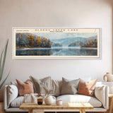 Sleepy Creek Lake West Virginia Panoramic Framed Canvas Print, Lake House Decor, Wall Art, Travel Poster, Serene Lake Painting, Living Room Decor