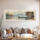 Smith Mountain Lake Virginia Panoramic Framed Canvas Print, Lake House Decor, Wall Art, Travel Poster, Beautiful Lake Scene, Modern Art