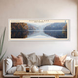 Summit Lake West Virginia Panoramic Wall Art, Framed Canvas Print, Lake House Decor, Travel Poster, Tranquil Landscape, Bedroom Decor