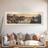 Sylvan Lake South Dakota Panoramic Wall Art, Framed Canvas Print, Lake House Decor, Travel Poster, Scenic Lake Scene, Living Room Decor