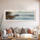 Table Rock Lake Missouri Panoramic Wall Art, Framed Canvas Print, Lake House Decor, Travel Poster, Beautiful Lake Scene, Living Room Decor