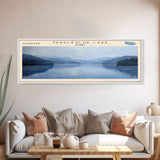 Takslesluk Lake Panoramic Wall Art, Framed Canvas Print, Lake House Decor, Travel Poster, Serene Lake Scene, Living Room Decor