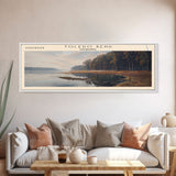 Toledo Bend Reservoir Louisiana Panoramic Wall Art, Framed Canvas Print, Lake House Decor, Travel Poster, Beautiful Lake Scene, Home Art