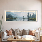 Tony Grove Lake Utah Panoramic Wall Art, Framed Canvas Print, Lake House Decor, Travel Poster, Scenic Lake Scene, Bedroom Decor