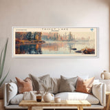 Trout Lake Canada Ontario Panoramic Wall Art, Framed Canvas Print, Lake House Decor, Travel Poster, Serene Landscape, Living Room Art