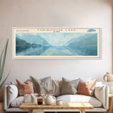 Turquoise Lake Panoramic Wall Art, Framed Canvas Print, Lake House Decor, Travel Poster, Beautiful Lake Scene, Living Room Art