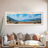 Upper Klamath Lake Panoramic Wall Art, Framed Canvas Print, Lake House Decor, Travel Poster, Scenic Lake Scene, Living Room Art