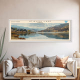 Utikuma Lake Panoramic Wall Art, Framed Canvas Print, Lake House Decor, Travel Poster, Scenic Lake Scene, Bedroom Art