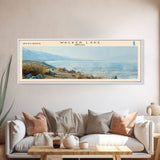 Walker Lake Nevada Panoramic Wall Art, Framed Canvas Print, Lake House Decor, Travel Poster, Serene Landscape, Home Decor