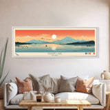 Idavain Lake Alaska Framed Canvas Print, Panoramic Wall Art, Midcentury Modern, Pop Art, Bedroom Decor, Travel Poster, Nature Art