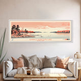 Jennings Randolph Lake Maryland Framed Canvas Print, Panoramic Wall Art, Midcentury Modern, Pop Art, Bedroom Art, Travel Poster, Lake House Art