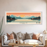 Kaghasuk Lake Alaska Framed Canvas Print, Panoramic Wall Art, Midcentury Modern, Pop Art, Bedroom Art, Travel Poster, Home Decor