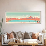 Lake Abert Oregon Framed Canvas Print, Panoramic Wall Art, Midcentury Modern, Pop Art, Bedroom Art, Travel Poster, Living Room Decor