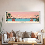 Lake Kissimmee Florida Framed Canvas Print, Panoramic Wall Art, Midcentury Modern, Pop Art, Living Room Decor, Travel Poster, Bedroom Art