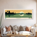 Lake Tulane, Florida Panoramic Wall Art Framed Canvas Print, Midcentury Modern, Pop Art, Home Decor, Travel Poster, Living Room Art