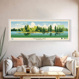 Molson Lake, Manitoba Framed Canvas Print, Panoramic Wall Art, Midcentury Modern, Pop Art, Home Decor, Travel Poster, Bedroom Art