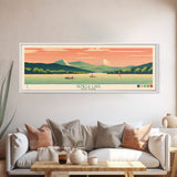 Seneca Lake, New York Framed Canvas Print, Panoramic Wall Art, Midcentury Modern Decor, Pop Art, Bedroom Decoration, Travel Poster