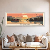 Taylorsville Lake, Kentucky Framed Canvas Print, Lake House Art, Midcentury Modern Decor, Pop Art, Travel Poster, Bedroom Wall Art