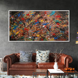 Beautiful Jackson Pollock Inspired Canvas Prrint, Abstract Wall Art Painting Original Modern Home Décor, Large Canvas Wall Art, Splatter