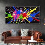 SPLAT! Graffiti Art - Colorful Painting / Canvas Print - Retro / Midcentury Style Abstract / Impressionist Art - Splatter Art