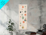 Abstract Hanging Lanterns On A Rustic Background – Framed Canvas Print With Skinny Art And Tall Art In Ukiyo-E Art And Japanese Style Art