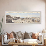 Akrotiri Archaeological Site Framed Canvas Print Travel Poster | Wall Art | Home Decor | Gift For Travel Lover | Wall Hanging | Original Art