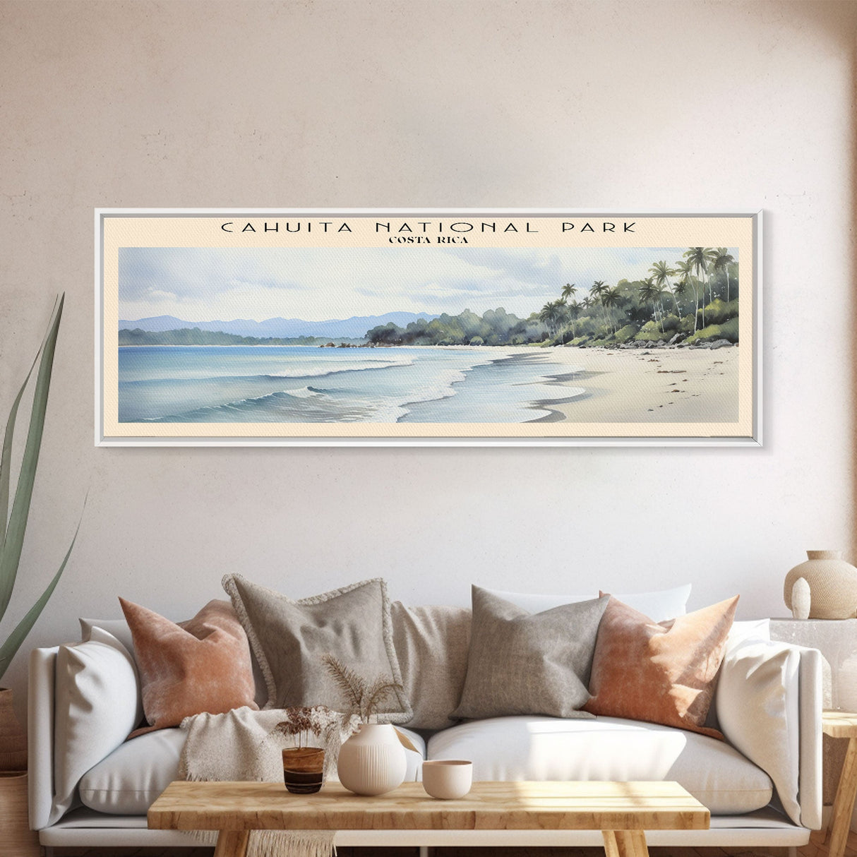 Cahuita National Park Framed Canvas Print Travel Poster | Wall Art | Home Decor | Gift For Travel Lover | Wall Hanging | Original Art