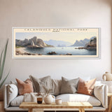 Calanques National Park COUNTRY | Framed Travel Poster Canvas Print | Trendy Wall Art | Watercolor Painting | Living Room Art | Unique Art