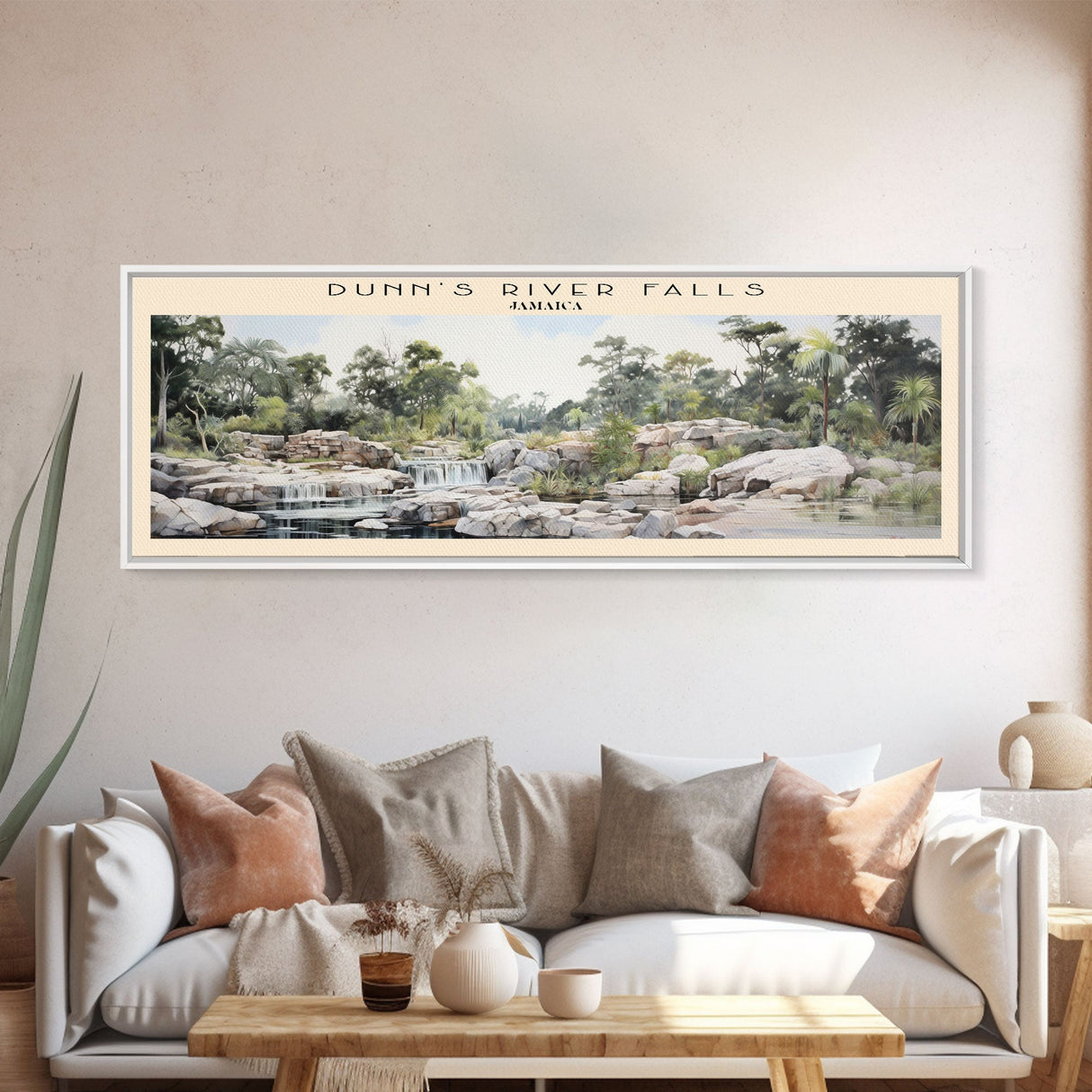 Dunn's River Falls Travel Print Wall Art, Travel Poster Print, Retro Style COUNTRY Home Decor, Wall Hanging, Travel Gift Idea, Unique Metal Art