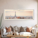 Eiffel Tower Travel Poster Print, Framed Canvas Print, COUNTRY Travel Art, Wood Framed Art, Wall Hanging, Home Decor