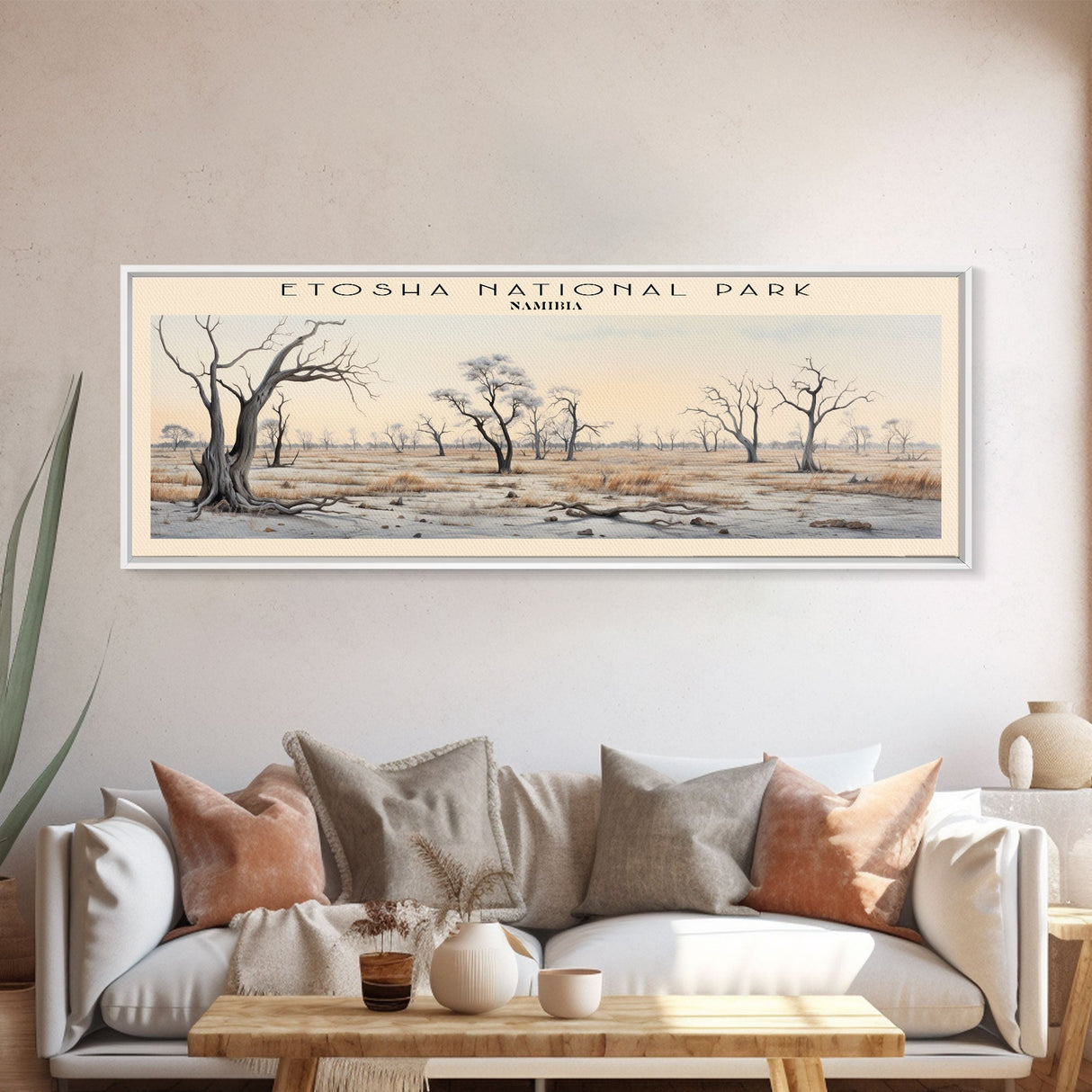 Etosha National Park Travel Poster Print, Framed Canvas Wall Art, Metal Wall Art, COUNTRY art, Gift For Him, Travel Wall Art, Travel Lover Gift