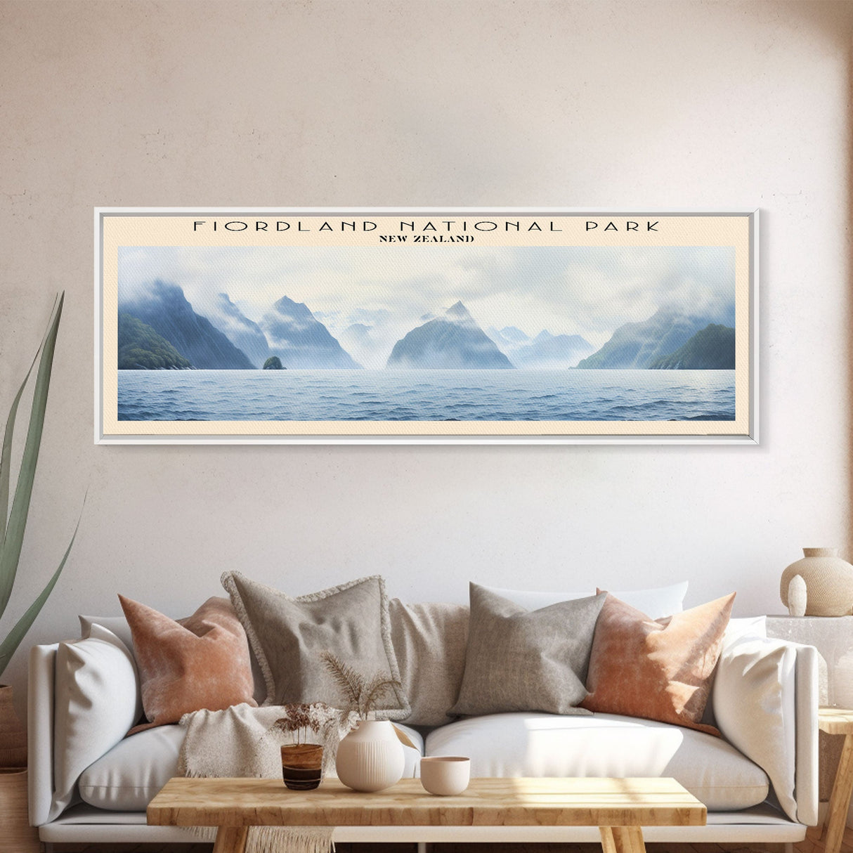 Fiordland National Park Travel Print Wall Art, Travel Poster Print, Retro Style COUNTRY Home Decor, Wall Hanging, Travel Gift Idea, Unique Metal Art