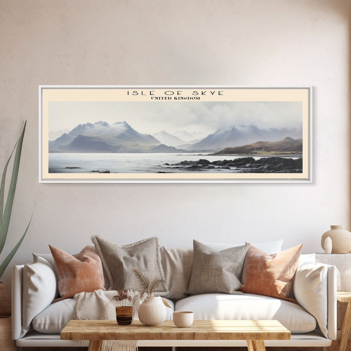 Isle of Skye COUNTRY | Framed Travel Poster Canvas Print | Trendy Wall Art | Watercolor Painting | Living Room Art | Unique Art