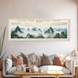 Khao Sok National Park COUNTRY | Framed Travel Poster Canvas Print | Trendy Wall Art | Watercolor Painting | Living Room Art | Unique Art