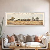 Moremi Game Reserve Travel Poster Print, Framed Canvas Print, COUNTRY Travel Art, Wood Framed Art, Wall Hanging, Home Decor