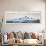 Mount Elbrus COUNTRY | Framed Travel Poster Canvas Print | Trendy Wall Art | Watercolor Painting | Living Room Art | Unique Art