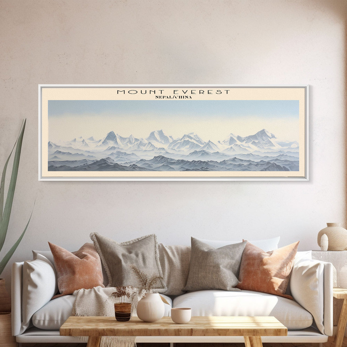 Mount Everest Travel Print Wall Art, Travel Poster Print, Retro Style COUNTRY Home Decor, Wall Hanging, Travel Gift Idea, Unique Metal Art